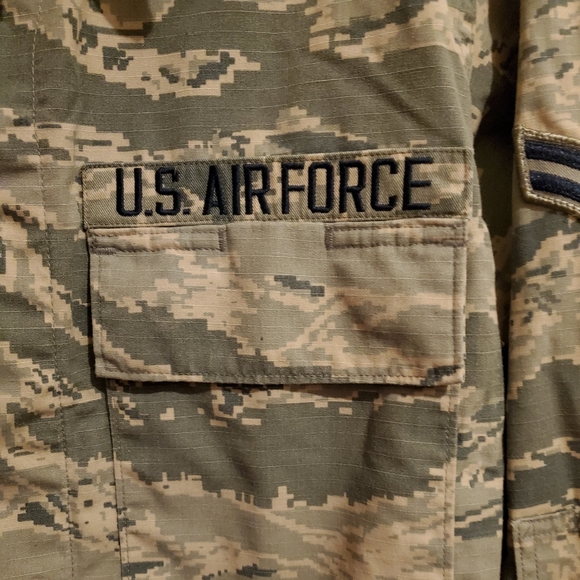 US Air Force Camo Uniform Jacket/Shirt Button Up Size 40R - Picture 4 of 13